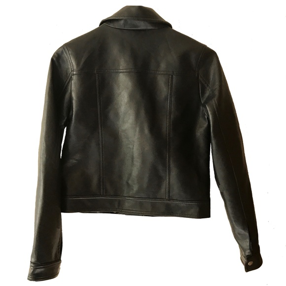 JOE FRESH KIDS BLACK "LEATHER" JACKET SIZE 14 - Picture 2 of 5